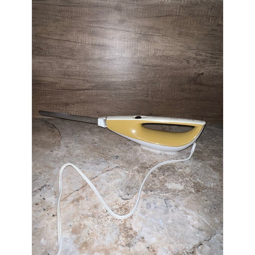 Vintage 1975 Scovill Hamilton Beach Electric Knife Model 265G Harvest Gold Cream - Picture 5 of 14